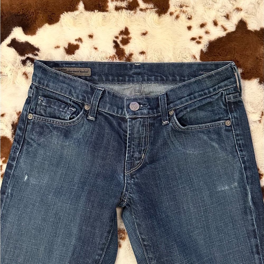 Citizens Of Humanity Straight Leg Jeans in Dark Blue Denim